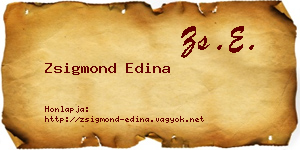 Zsigmond Edina névjegykártya